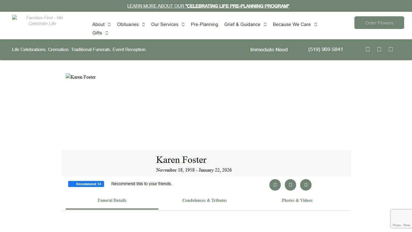 Karen Foster Obituary - Windsor, ON Families First